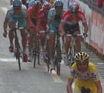 Kim Kirchen during the sprint for second place in stage 3 of Tirreno - Adriatico 2007